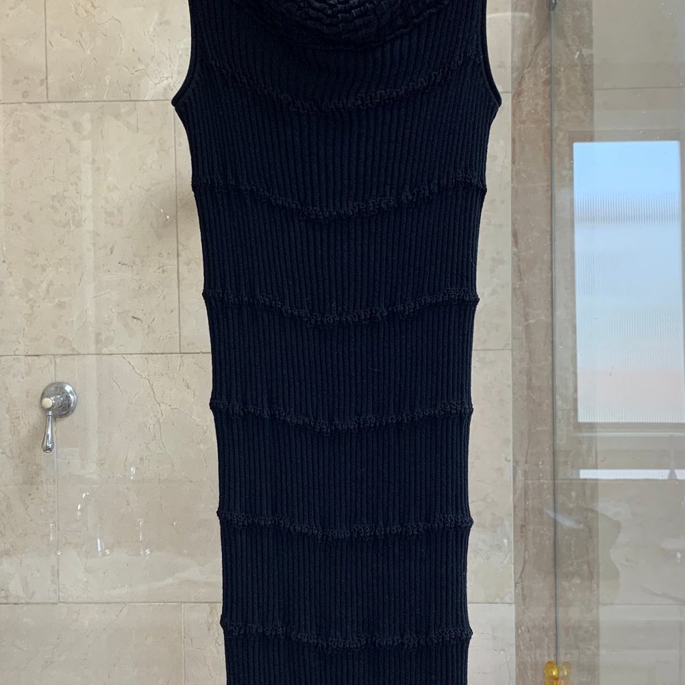 Gorgeous black Valentino knit dress--flattering!